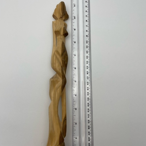 Nude Lady Wooden Art Nouveau Sculpture - Picture 11 of 14